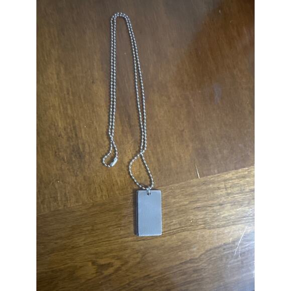 Step Dads pendant necklace in a dog tag style silver tone thank you message NWT - Picture 3 of 5